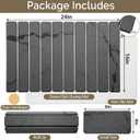 Large Stone Dish Drying Mat for Kitchen Counter, 2PCS Quick Dry Stone Dishes Mat,Foldable Water Absorbing Diatomaceous Drying Organizer Pad for Plates Rack Bottles Utensils(Dark Gray 24"16" & 8"x4")