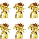 Beistle Metallic Wrapped Balloon Weight  6 Pack, Gold Balloon Centerpiece Bouquet Holders, Party Decoration Accessories for Birthdays, Weddings, Graduations, and Retirement Celebrations, 6 Oz