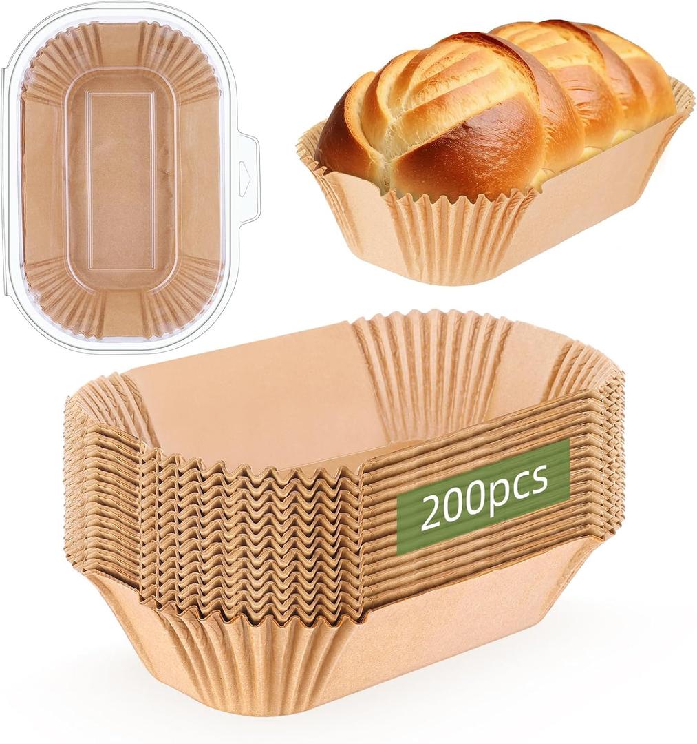 200pcs Loaf Pan Liners, Loaf Pan Liners for Baking 9x5inch, Bread Pan Parchment Liner, Bread Pan Liner for Baking (200)
