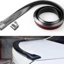 Car Rear Spoiler, 59" Long 1.38" Wide Carbon Fiber Spoiler Universal Trunk Spoiler Self-Adhesive Installation Car Decorations Strip for Most Cars