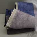 5x7 Area Rug Living Room, Blue Grey Geometry Rugs, Washable Square Contemporary Floor Carpet for Indoor Decor, Low Pile Non-Slip Modern Rug for Bedroom