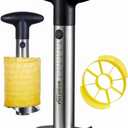 Pineapple Corer and Slicer [Reinforced sharp blades & Heavy duty & Durable], Yhtawoo Pineapple Cutter Corer Peeler, Stainless Steel Decorer Fruit Knife,Easy Core Remover (Black)