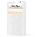 Dream On Me 2-in-1 Breathable Two-Sided 3" Portable Mini Crib Mattress, Greenguard Gold Certified, Vinyl and Breathable Fabric, White