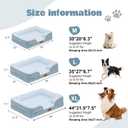 Orthopedic Extra Large Dog Bed with 2 Pack Removable Washable Covers - Soft Plush & Cooling Surface, Waterproof Dog Bed 44 Inch Pet Bed with Egg-Crate Foam and Non-Skid Bottom