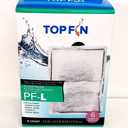 Top Fin Silenstream Large PF-L Filter Cartridges Refill for PF30, PF40 and PF75 Power Filters 6.5in x 4.5in - (6 Count)