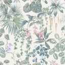 Ismoon Peel and Stick Wallpaper White and Green Stick on Wallpaper 17.3x78.7in Tropical Jungle Botanical Palm Leaf Contact Paper Removable Self Adhesive Wall Paper for Bedroom, Off White