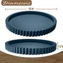 Handmade 12in Decorative Tray for Coffee Table Tray Decor, Blue Wooden Decorative Round Tray for Kitchen, Living Room, Home Decor