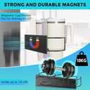 2 x Magnetic Cup Holder for Stanley 40 oz, Fridge Magnet Organizer Set Include Stanley Cup Holder - Tumbler Lid Organizer - 6 Hooks for Storage Kitchen Accessories, Storage for Stanley Accessories