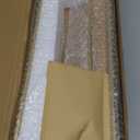 Forbena Floating Bathroom Shelves Wall Mounted, Aesthetic White and Gold Shelves for Bathroom Accessories, Modern Bathroom Organizer with Tower Bar for Wall Decor Storage Small Spaces, Set of 2