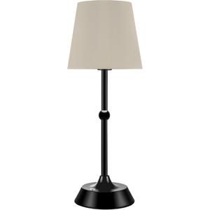 betluse Portable Cordless LED Table Lamp, Touch Control Fabric Black Dimmable Desk Lamp, Built-in 6000mA Rechargeable Battery, Patio Table Lamp, Bedside Night Lamp, Ambient Light for Restaurant