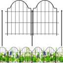 Decorative Garden Fences 17in x 26.9ft, 26 Pack Outdoor Fencing Animal Barrier Dog Border, Metal Wire Fence Panels for Garden Decor, Flower Bed Edging Borders for No Dig Patio Yard