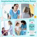 2 x JoycuFF Mini Nurse Bunny Positive Crochet Gift Graduation Nurses Appreciation Gift Thank You Nurse Week Gifts Nurses Day Handmade Animal Emotional Support Gifts