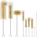 MASTERTOP 9 Pieces Bottle Brush Set - Long Water Bottle and Straw Brush Cleaning Set BPA Free Bottle Cleaner Brush for Baby Bottle Pipes Coffee Grinder Teapot Narrow Neck Wide Mouth Water Bottles