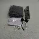 7PCS Halloween Cosplay Costume Set - 1920s Black & White Striped Style Tie, Cane, Detachable Collar & Mustache M