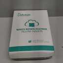 Oubonun 16 x 16 Down Feather Throw Pillow Inserts - Fluffy and Plush Odor-Free Fill - 100% Breathable Cotton Fabric for Couch Sofa Bed, White, Pack of 2