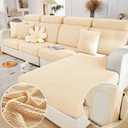 Sofa Cover Soothing Home Sofa Covers Couchs Slipcover Stretch Sectional Couch Covers Sofa Hero Covers for Couch Couch Cover for Dogs Washable (Beige, Seat Cover, Pack of 3 ) 