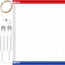 Official Tournament Sized Volleyball Net in| Outdoor with 2 Aircraft Steel Cables Top and Bottom, Four Stitched Border, Heavy Duty Pro Regulation Volleyball Nets for Backyard Schoolyard Beach