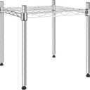 Simple Deluxe 1-Tier Shelving Unit, 15" W x 15" D x 13.8" H Wire Metal Storage Rack, Chrome