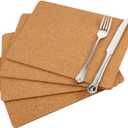 Boao 4 Pack Rectangle Cork Trivets for Hot Dishes 11'' x 8'' x 0.2'' Cork Plant Coasters Placemat Hot Pad Sheet Heat Resistant for Kitchen Countertops Table Pots Pans Restaurant Cafe Wedding Supplies