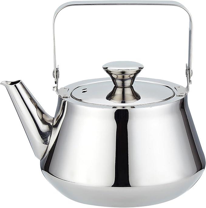 Stainless Steel Teapot with Infuser A Modern, Minimalist Style 71oz