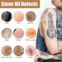 Tattoo Cover Up Makeup, 2-Color Waterproof & Sweatproof Concealer Set, Long-Lasting Camouflage for Body Tattoos, Imperfections & Spots, Natural Invisible Finish