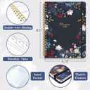 2 x 2026 Planner, A5 Weekly and Monthly Planners with Tabs, Spiral Bound Daily Calendar 2026 Planner, Agenda Organizers from Jan. to Dec., Hardcover Habit Tracker Journal 6.18" x 8.5"(Black Bloss)