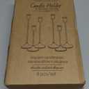 6 Pcs Brass Gold Candle Holders Set, Candelabra Tall Candle Stand, Metal Taper Candlestick Holders for Dining, Table Centerpieces & Vintage Home Decor Housewarming Gift, Mantel Decor