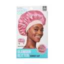 KISS COLORS & CARE Glitter Bonnet XL, Pink Pearl, Gentle Silky Fabric with Elastic Band for Most Hair Types - Hypoallergenic, Overnight Wear Stylish Sleep Cap, Slip-Free, Breathable