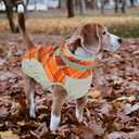 Lelepet Warm Dog Winter Coat Dog Coats for Large Dogs Waterproof Dogs Jacket with Harness Built in Reflective Cold Weather Coats Zip-Up Winter Fleece Vest Snowsuit Boston Terrier Orange Plaid L