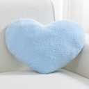 Heart Pillow Throw Pillow Cute Pillow Home Decor Cushion Decorative Aesthetic Pillow Wool Blue 13"x10"