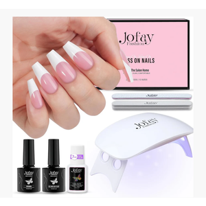 French Soft Gel Nail Tips Kit, Pink French , 240Pcs Medium Coffin
