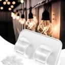 Hooks for Outdoor String Lights Clips: 25Pcs Heavy Duty Cable Clip with Waterproof Adhesive Strips for Hanging Christmas Light - Outside UV-Resistant Clear Cord Holders Outdoors Rope Organizer