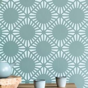 STENCILOGY / ARNO - 24" x 35" XL Wall Stencil, Large Allover Wall Stencils for Painting, Stencils for Walls, Large Floral Geometric Wall Stencil