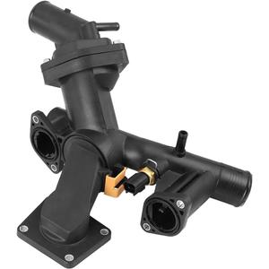 X AUTOHAUX LR005631 4H238A504AC Car Thermostat Housing with Sensor for Land for Rover LR3 2005-2009 for Land Rover Range Rover Sport 2006-2009 4.4L V8