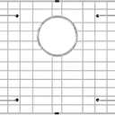 Sink Protector Grid 26-1/16" x 14-1/16",Rear Drain with Corner Radius 3-1/2", Stainless Steel Material, (Rear Drain)