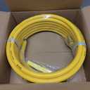 1/2" CSST Gas Line for Natural Gas & Propane | Flexible Corrugated Stainless Steel Gas Tubing with PVC Cover, Brass Fittings Included | Gas Pipe for Grills, Heaters, Stoves, Generators (33ft)