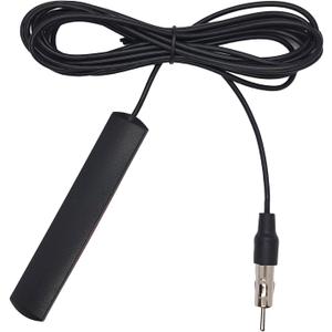Universal Car Radio Antenna for AM/FM HD Radio - Hidden Windshield Adhesive Patch Antenna with DIN Plug, Compatible with Car Truck SUV Boat Stereo Receivers & Amplifiers