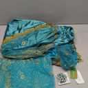 Women's Aladdin Jasmine Princess Dress Up Party Belly Dance Halloween Performance Costumes Cosplay Outfits (Medium, 012-dark Green)