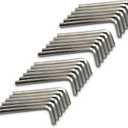 6mm L-Shaped Hexagonal Wrench Tool,Hand Tools Hex Keys Wrenches,Steel Nickel-Plated,Silver,Pack of 24 Pcs