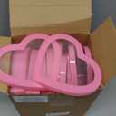 24 Pcs Valentine's Day Heart Shaped Gift Boxes with Clear Window Lid Large Plastic Decorative Storage Flower Heart Boxes for Gift Giving Present Wrapping Jewelry Display (Pink)