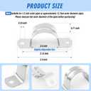 Yaocom 100 Pcs 3/4 Inch Pipe Strap 304 Stainless Steel Conduit Clamp Reinforced Rigid 2 Hole U Bracket for Pipe Fixing on Various Surfaces