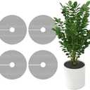 Adnee 4 Pcs 15.7 Inch Plant Pot Grids-Cuttable Plant Pot Soil Covers Protectors from Animals-Indoor Round Planter Pots Soil Guard for Outdoor Garden Plants Protection