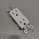 Legrand Radiant 885TRWCC21 15 Amp Decorator Duplex Outlet, White, 1 Count