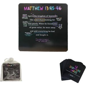 4 x MOOYIYAN 52 Scripture Cards with Stand,Mapped Bible Verse,a Mapped Bible Verse for Every Week of The Year,Christian Bible Giftsfor Memory, Prayer, and Encouragement-26 Double-Sided