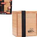 Monster Wooden Double Deck Box w Magnetic Lid & Security Band - Premium Holds 150 Sleeved Cards - Compatible with Yugioh, Commander Magic the Gathering MTG, Sports & Trading Card TCG Games, Gift (Red Oak)