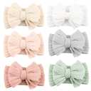 Niceye Handmade Baby Headbands Soft Stretchy Nylon Hair Bands with Bows for Newborn Infant Baby Toddler Girls (Green)