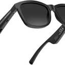 Smart Glasses | Bluetooth Glasses | 34g Ultra-Light Frame for Outdoor | Hands-Free Calls, Music & Voice Control | 8-10H Battery USB-C Charging(Black Polarized UV400 Lenses)