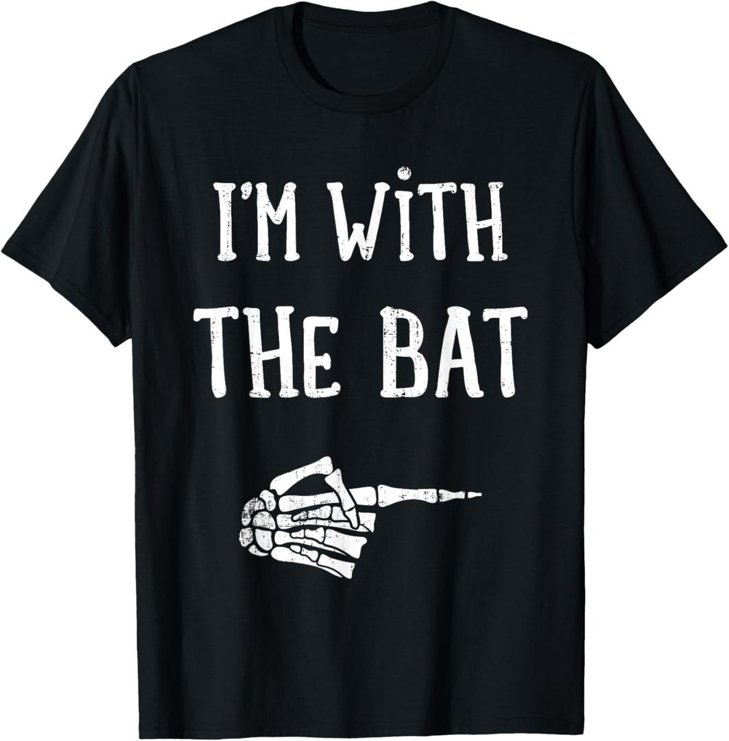 I'm with The bat Funny Matching Couple Costume Halloween T-Shirt