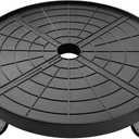 20 Inch Plant Caddy with Wheels Outdoor Indoor, Extra Large Rolling Plant Stand for 600lb Heavy Duty Flower Pots, Round Plant Rollers Lockable Potted Planter Dolly, Black