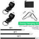 Tree Swing Hanging Straps Kit Holds 2000 lbs,8ft Extra Long Straps Strap with Safer Lock Snap Carabiner Hooks Perfect for Tree Swing Hammocks, Perfect for Swings,Carry Pouch Easy Fast Installation